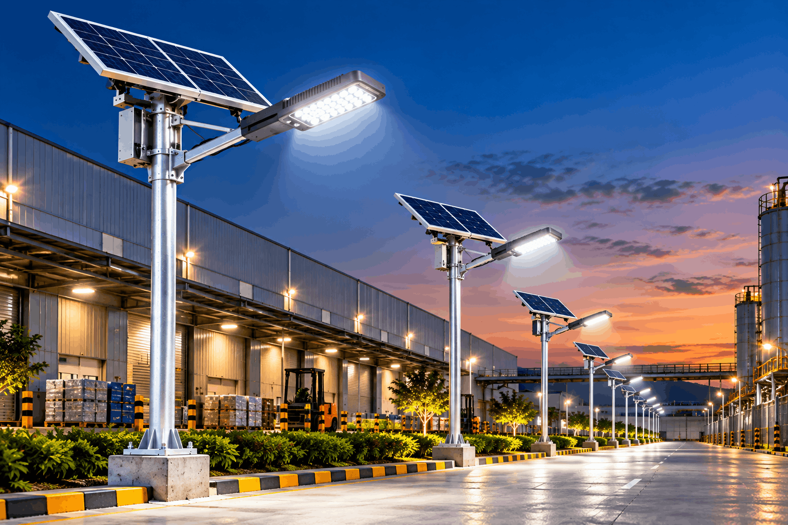 Industrial solar street light